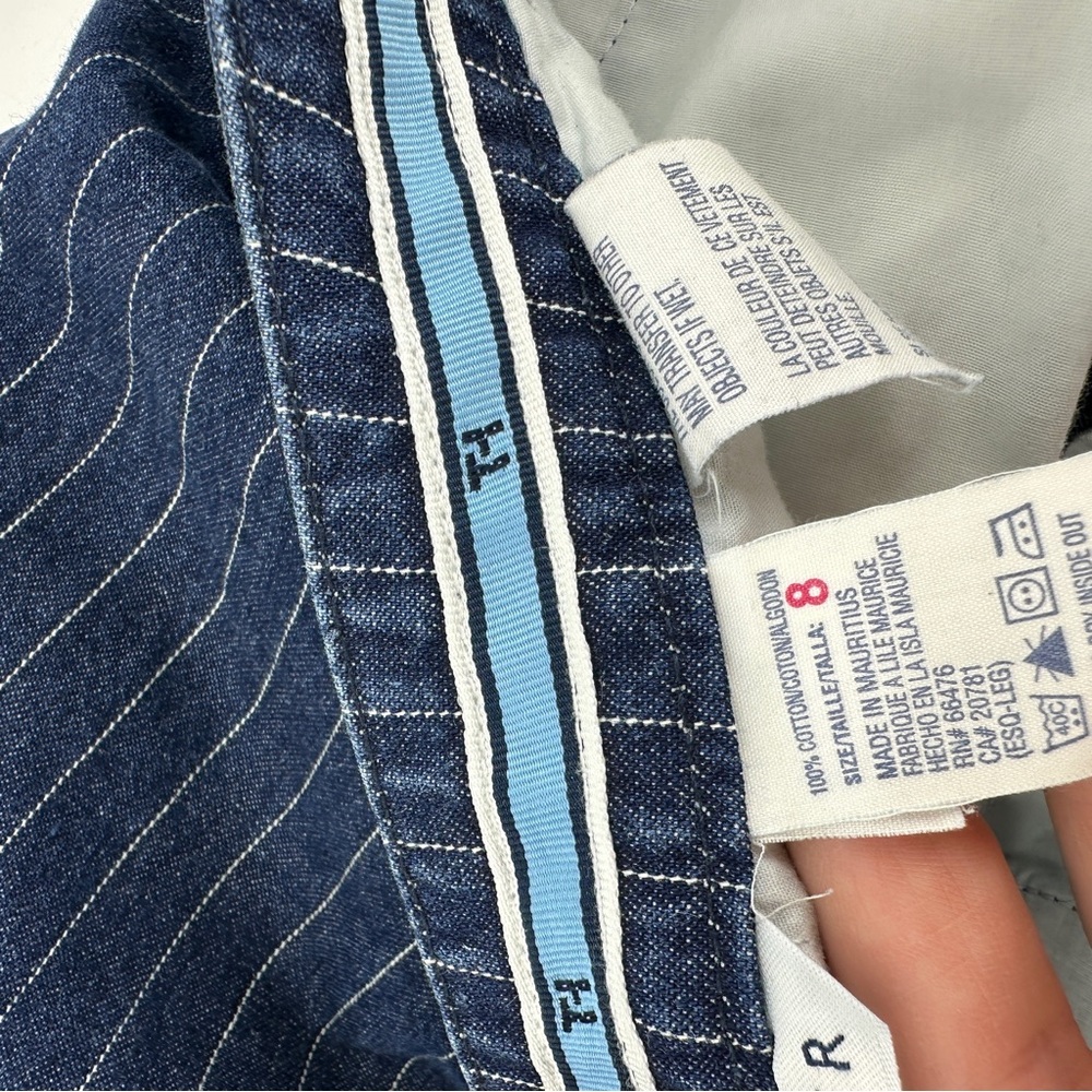 VINTAGE 2000 Tommy Hilfiger Women's Denim Pinstripe High Rise Straight Leg Jean - Picture 10 of 10